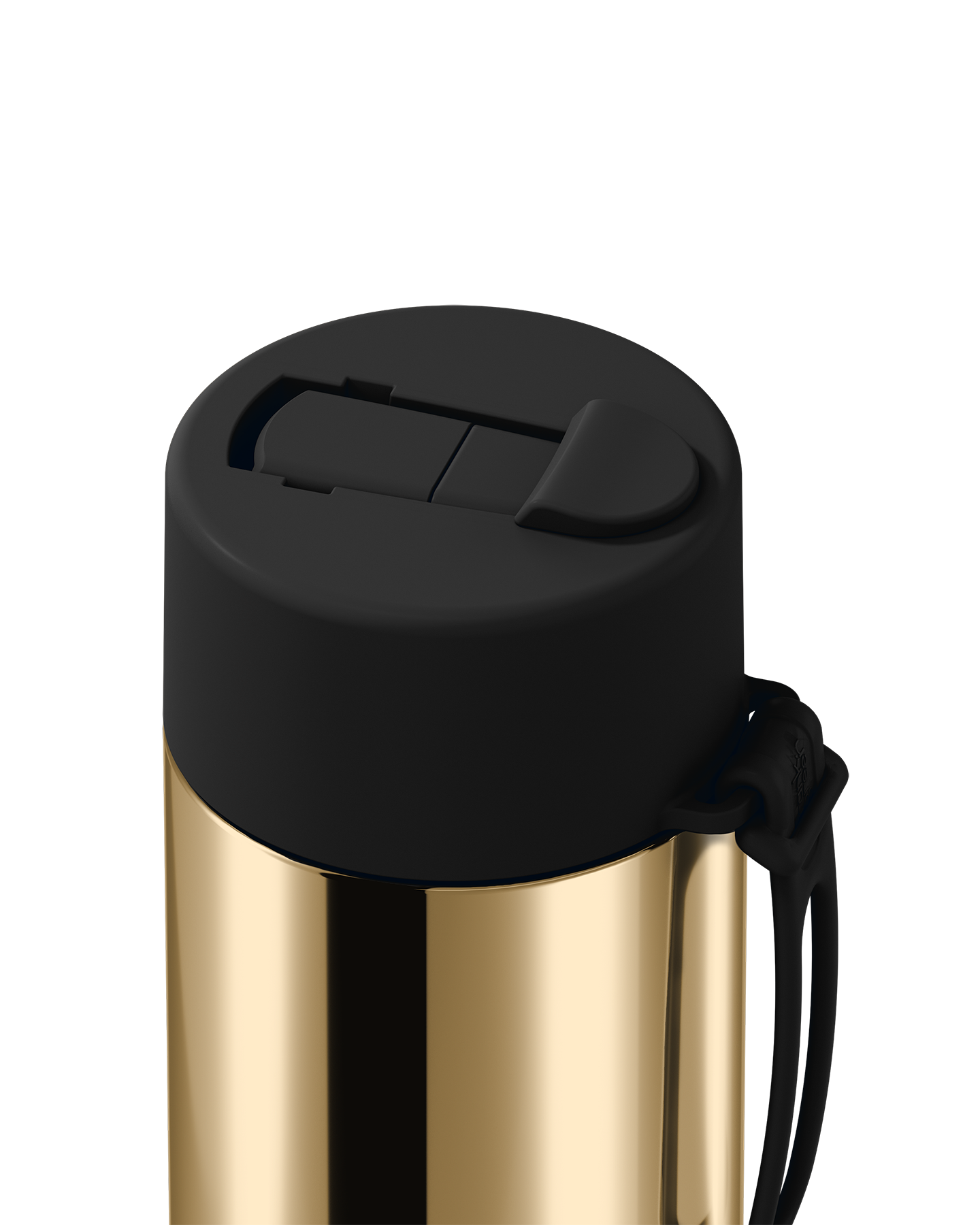 Frank Green Chrome Gold Ceramic Reusable Bottle with Midnight Flip Straw Lid 595ml (20oz)