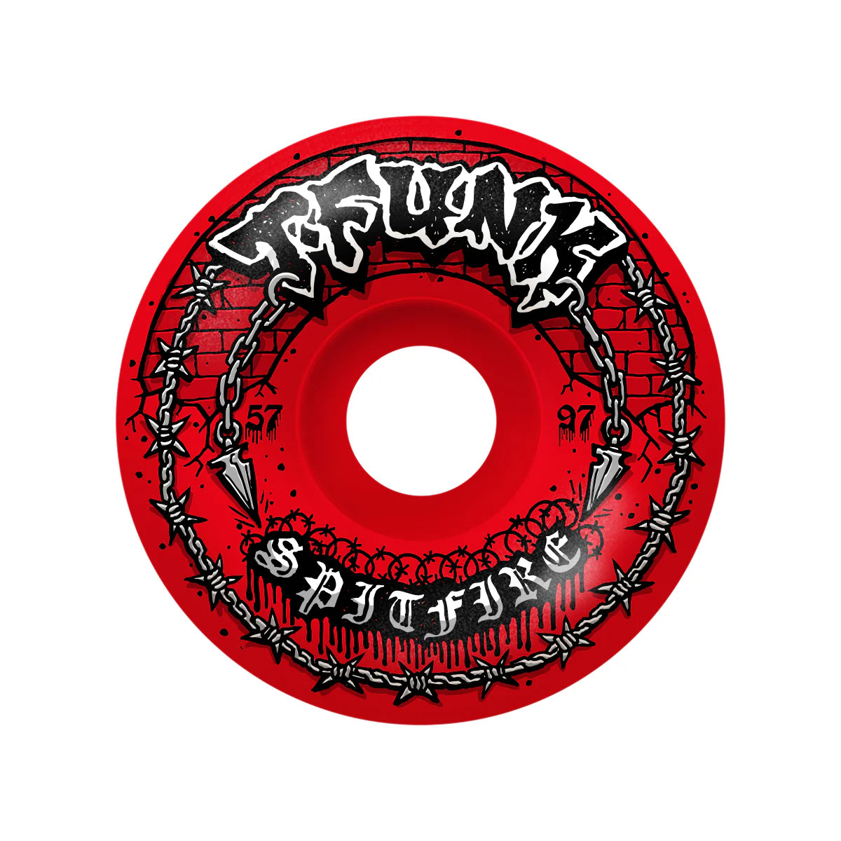 Spitfire F497 T-Funk Raw Radial Full 57mm Wheels