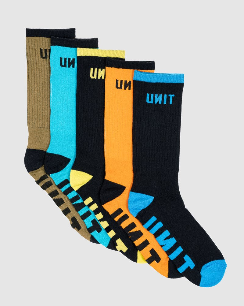 Unit React Bamboo Hi Lux Socks - 5 Pack