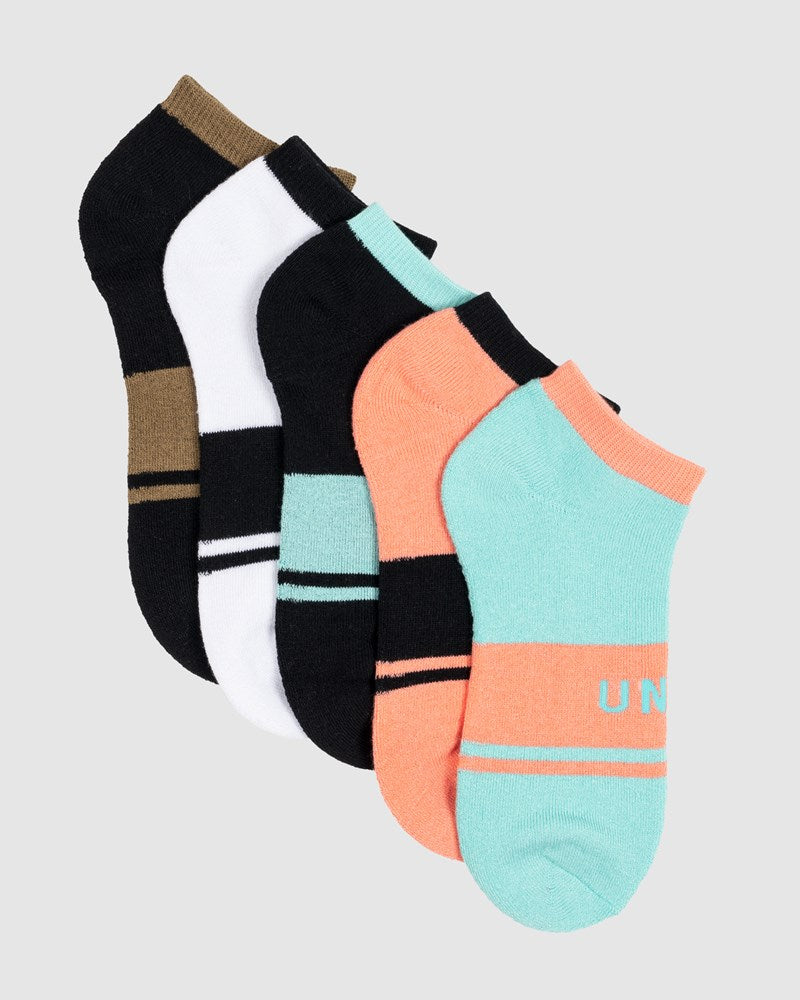 Unit Equip Ladies Bamboo No Show Socks - 5 Pack