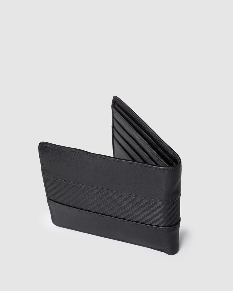 UNIT BI-FOLD LEATHER CARBON-X WALLET