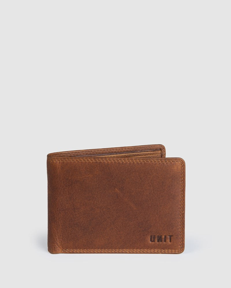 UNIT CLASSIC BI-FOLD LEATHER WALLET