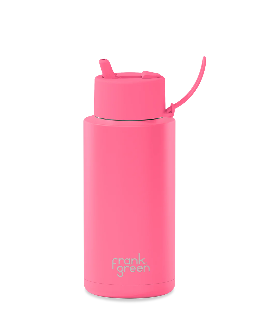 Frank Green Bubblegum Blast Ceramic Reusable Bottle with Flip Straw Lid 1,000ml (34oz)