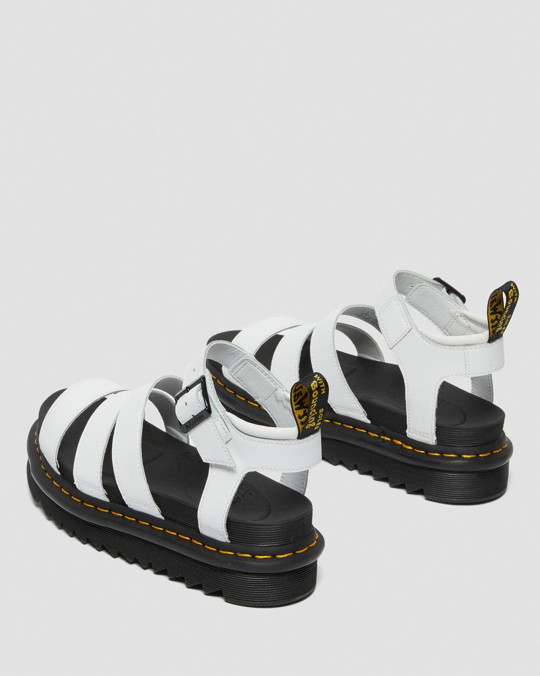 Dr Martens Blaire Leather Strap Sandals White Hydro