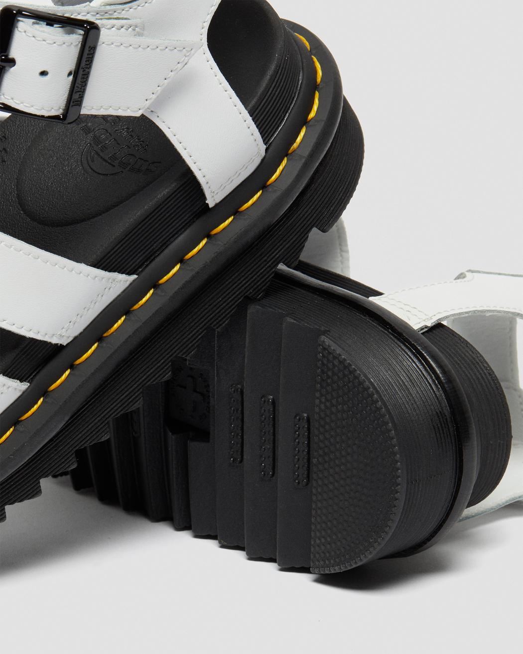 Dr Martens Blaire Leather Strap Sandals White Hydro