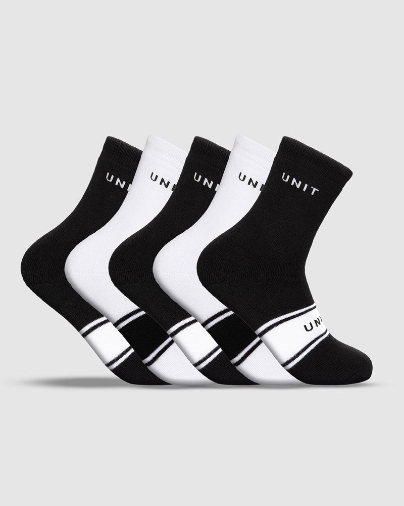 Unit Bamboo Crew Ladies 5 Pack Socks