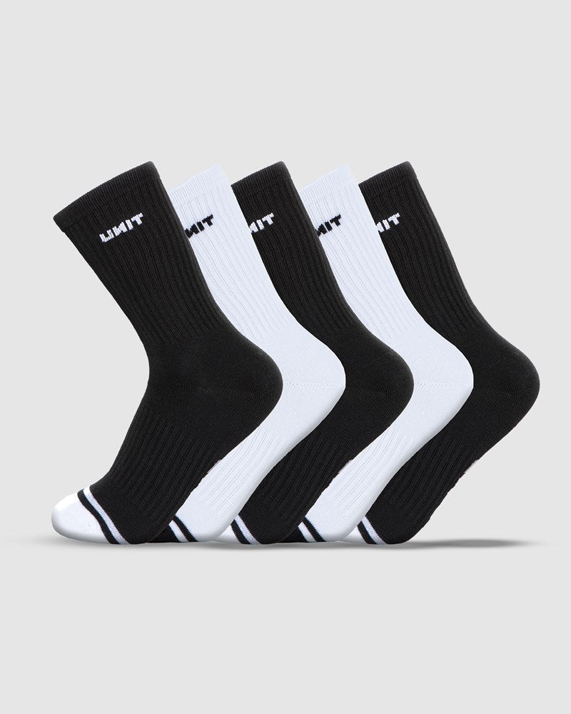 Unit Youth Crew Socks 5 Pack