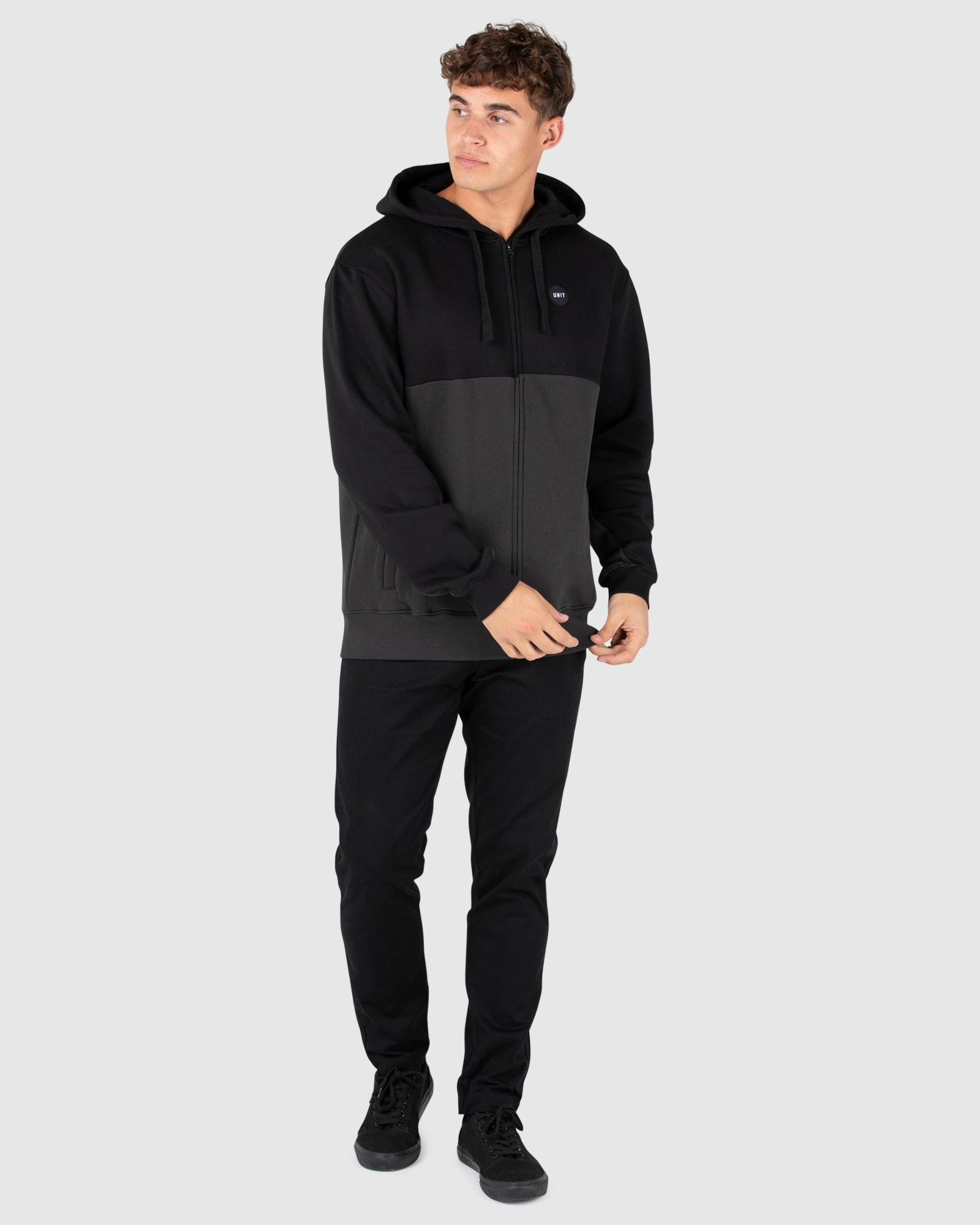 Unit Border Zip Thru Hoodie
