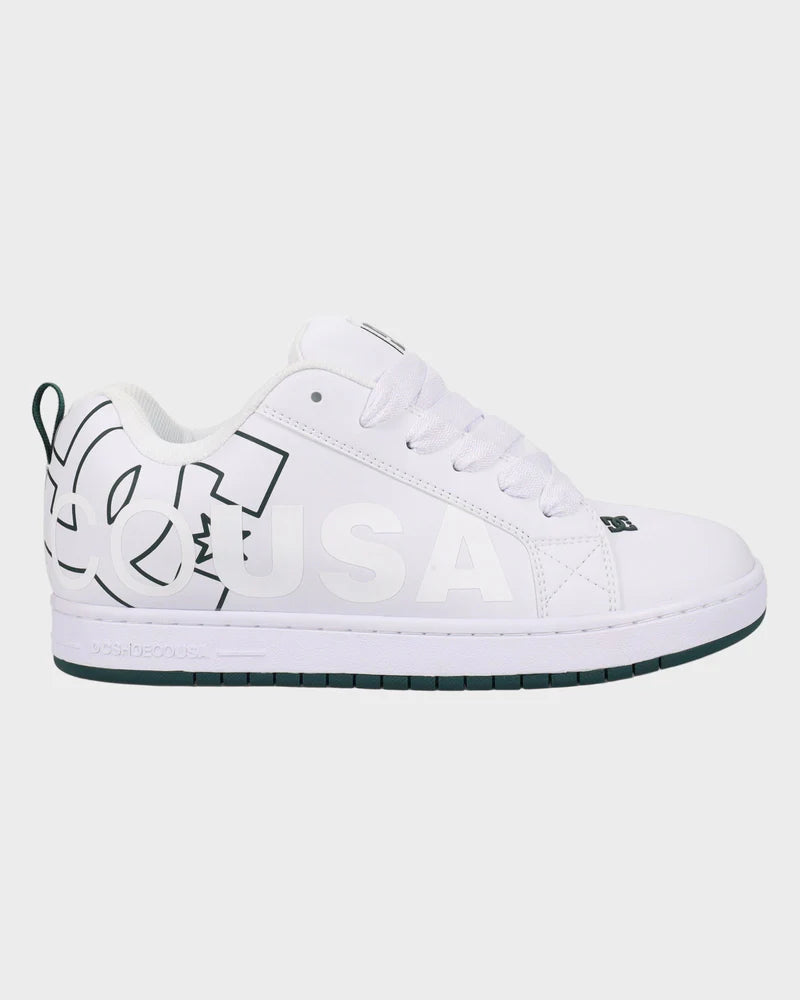 DC Court Graffik - White/White/Green