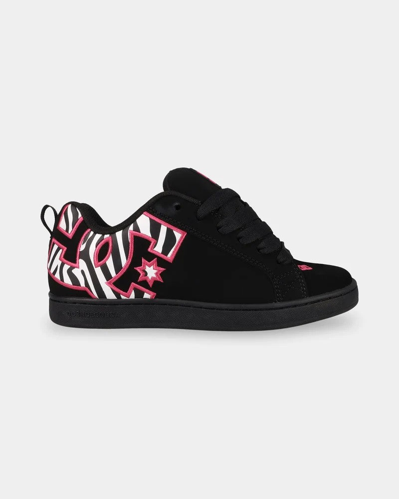 DC Womens Court Graffik - Black/Pink/Black