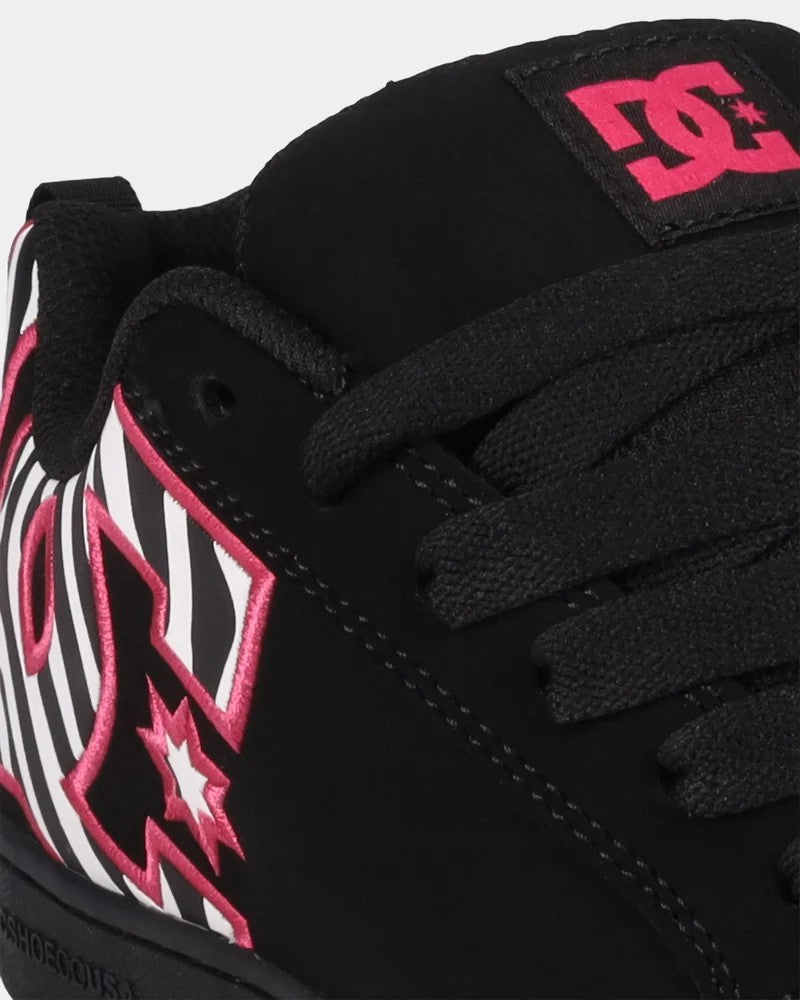DC Womens Court Graffik - Black/Pink/Black