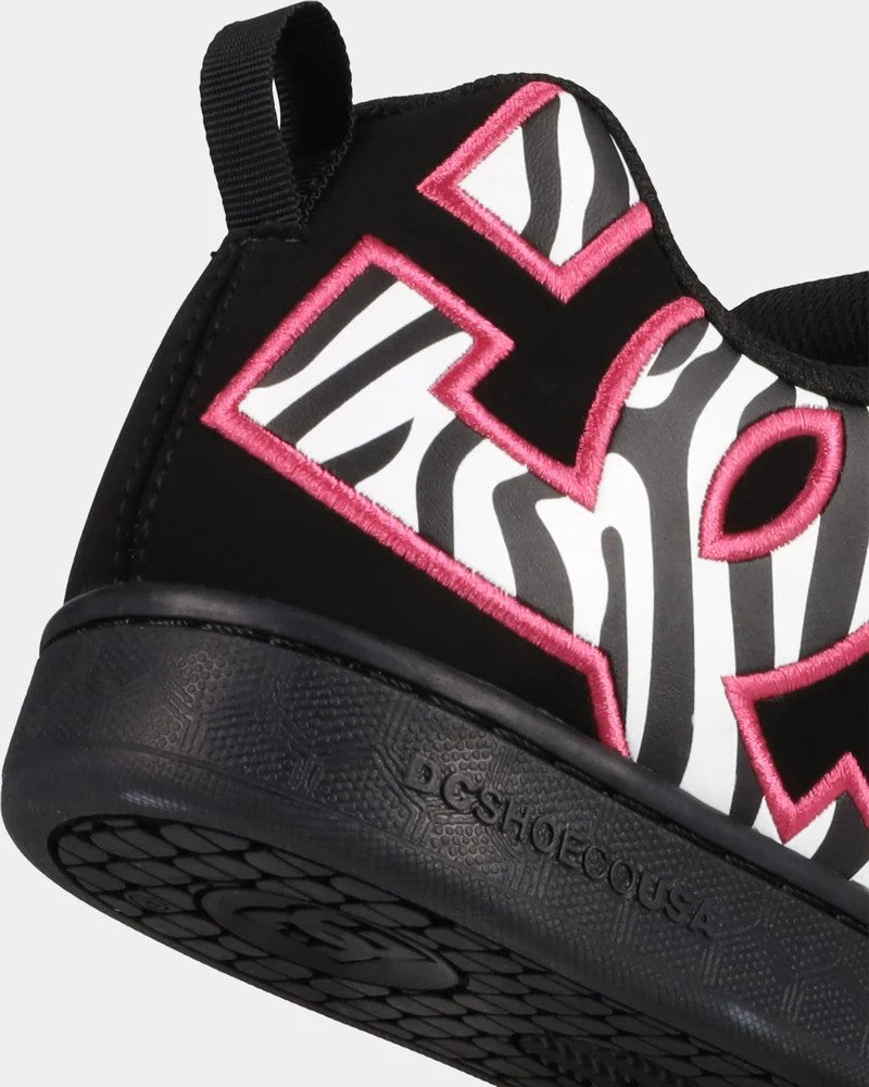 DC Womens Court Graffik - Black/Pink/Black