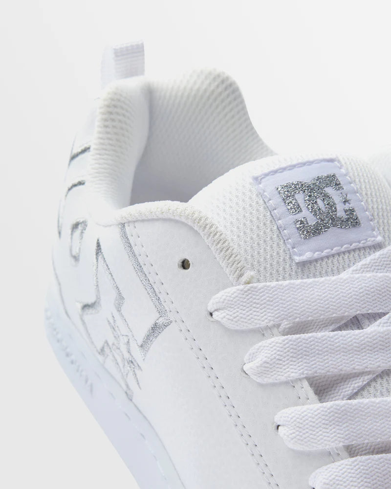DC Womens Court Graffik - White/M Silver