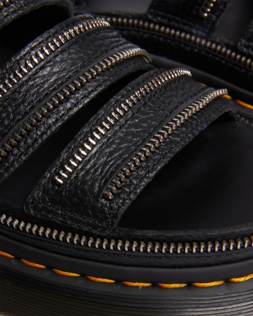 Dr Martens Clarissa II Quad 3 Strap Sandal Black Milled Nappa