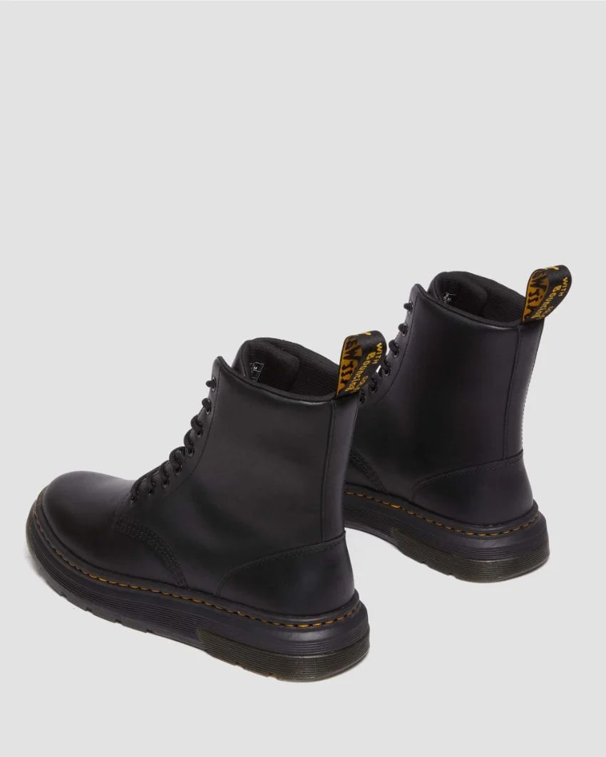 Dr Martens Crewson 8 Eye Boot - Black Classic Pull Up