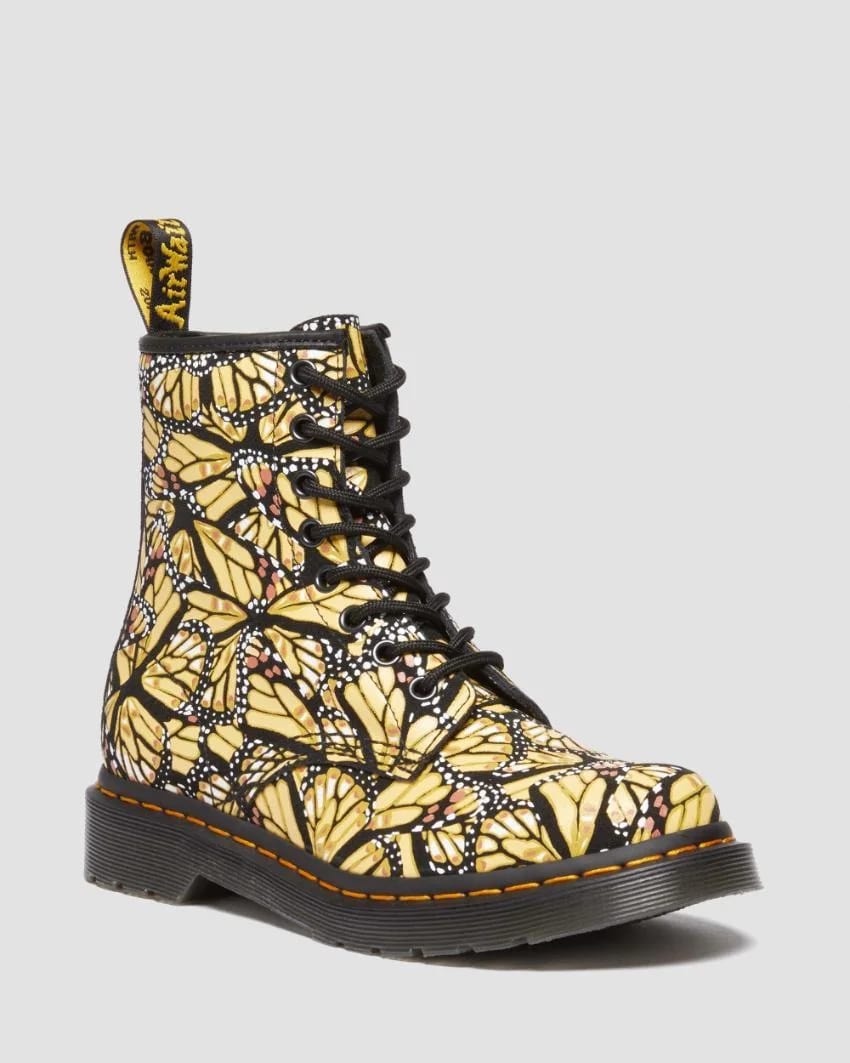 Dr Martens 1460 Suede 8 Eye Boot - Butterfly Yellow E.H Suede MB