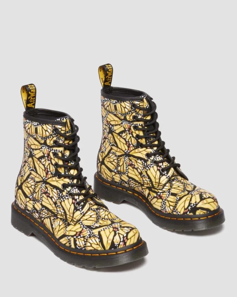 Dr Martens 1460 Suede 8 Eye Boot - Butterfly Yellow E.H Suede MB