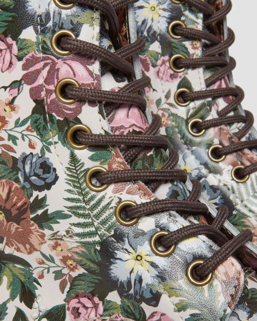 Dr Martens 1460 Smooth English Garden Print Leather Lace Up Boots