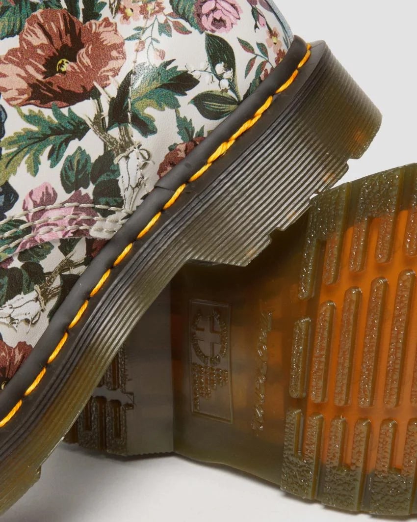 Dr Martens 1460 Smooth English Garden Print Leather Lace Up Boots