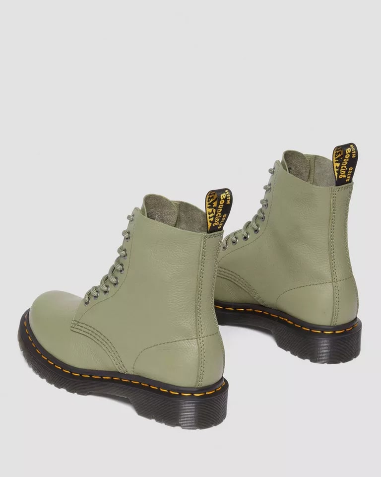Dr Martens 1460 Women's Pascal Virginia Leather Boots Muted Olive