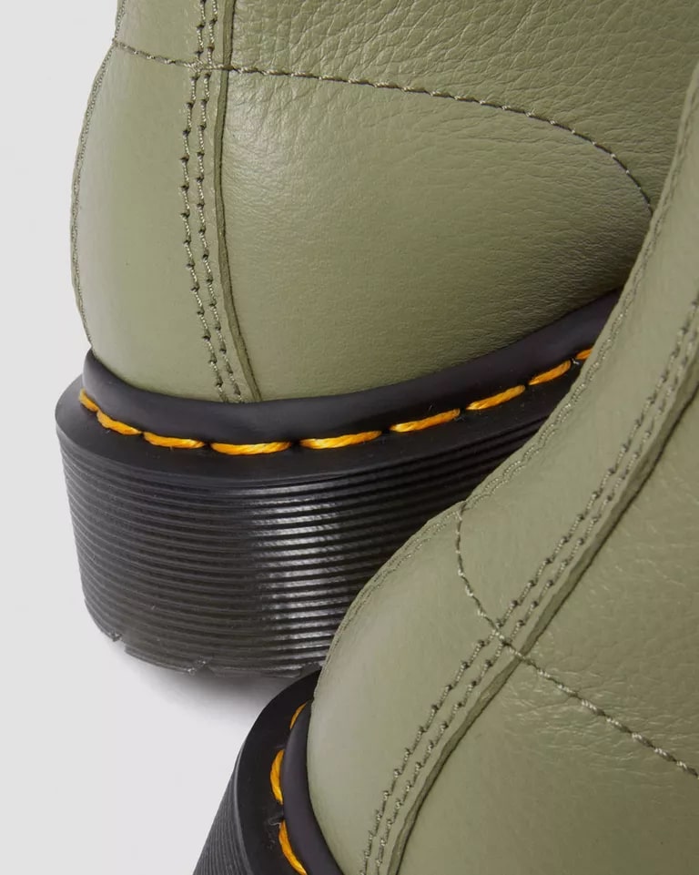 Dr Martens 1460 Women's Pascal Virginia Leather Boots Muted Olive