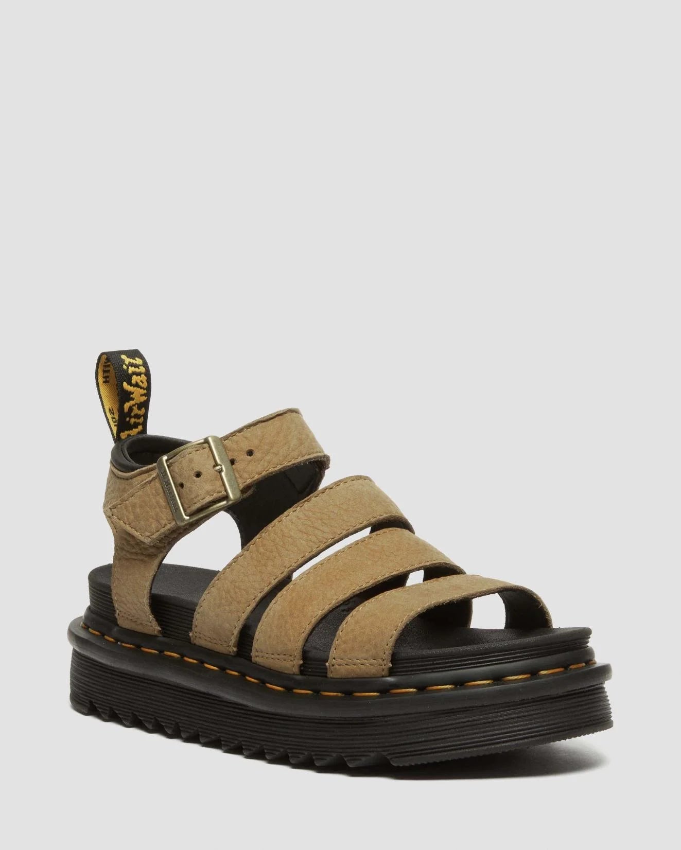 Dr. Martens Blaire 3 Strap Sandal - Savannah Tan Tumbled Nubuck