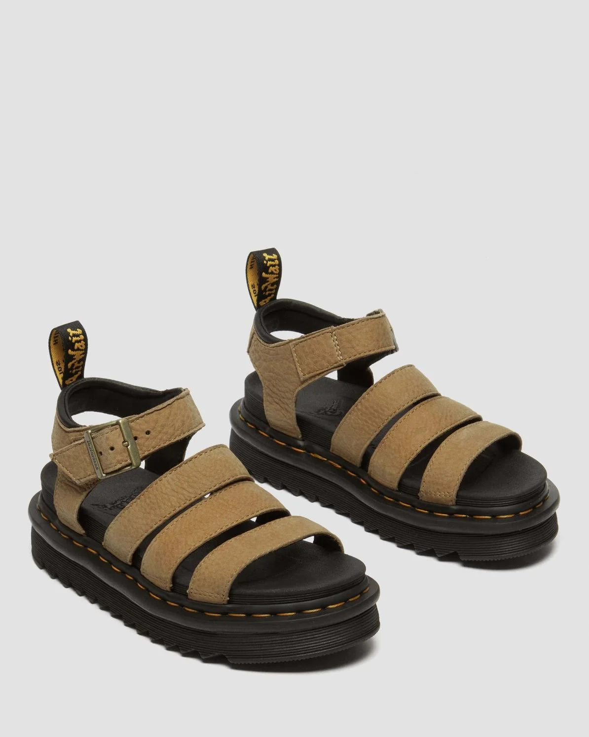 Dr. Martens Blaire 3 Strap Sandal - Savannah Tan Tumbled Nubuck