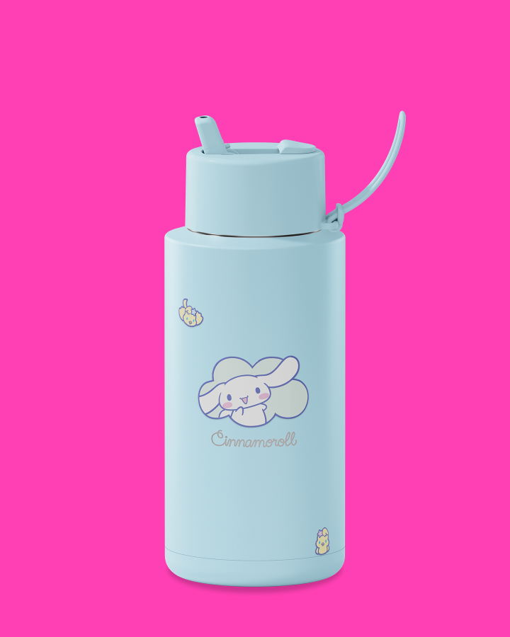 Frank Green Cinnamoroll Ceramic Reusable Bottle with Flip Straw Lid 1,000ml (34oz)