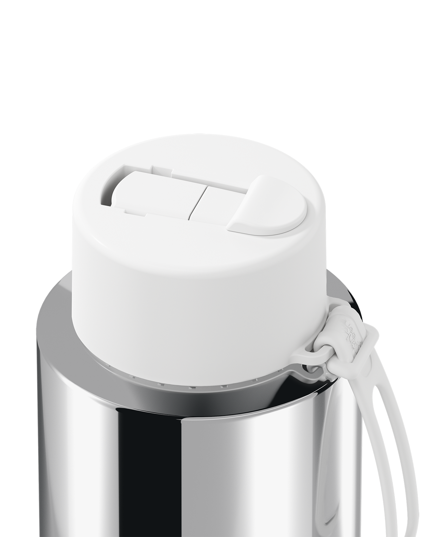 Frank Green Chrome Silver Ceramic Reusable Bottle with Cloud Flip Straw Lid 1000ml (34oz)