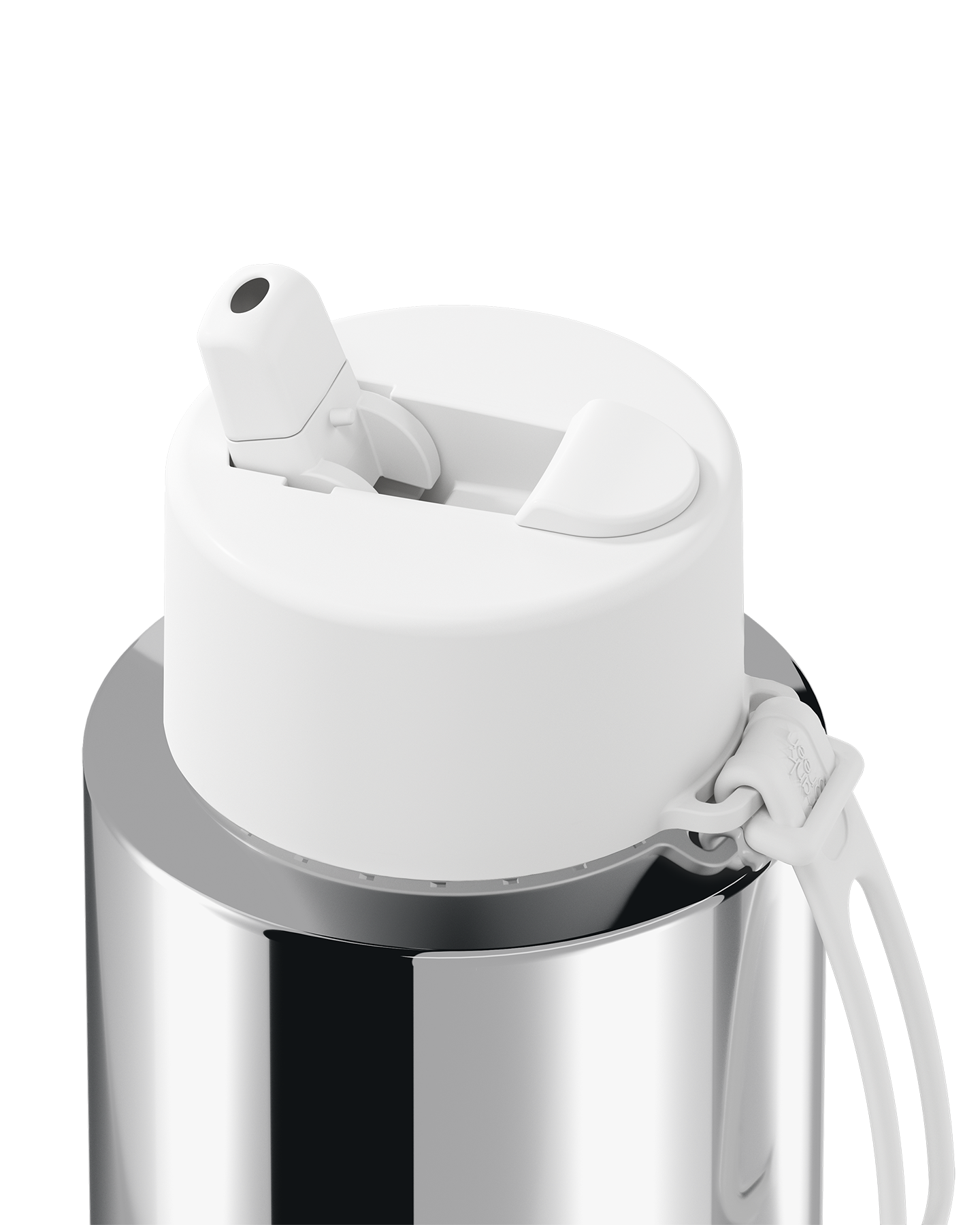 Frank Green Chrome Silver Ceramic Reusable Bottle with Cloud Flip Straw Lid 1000ml (34oz)