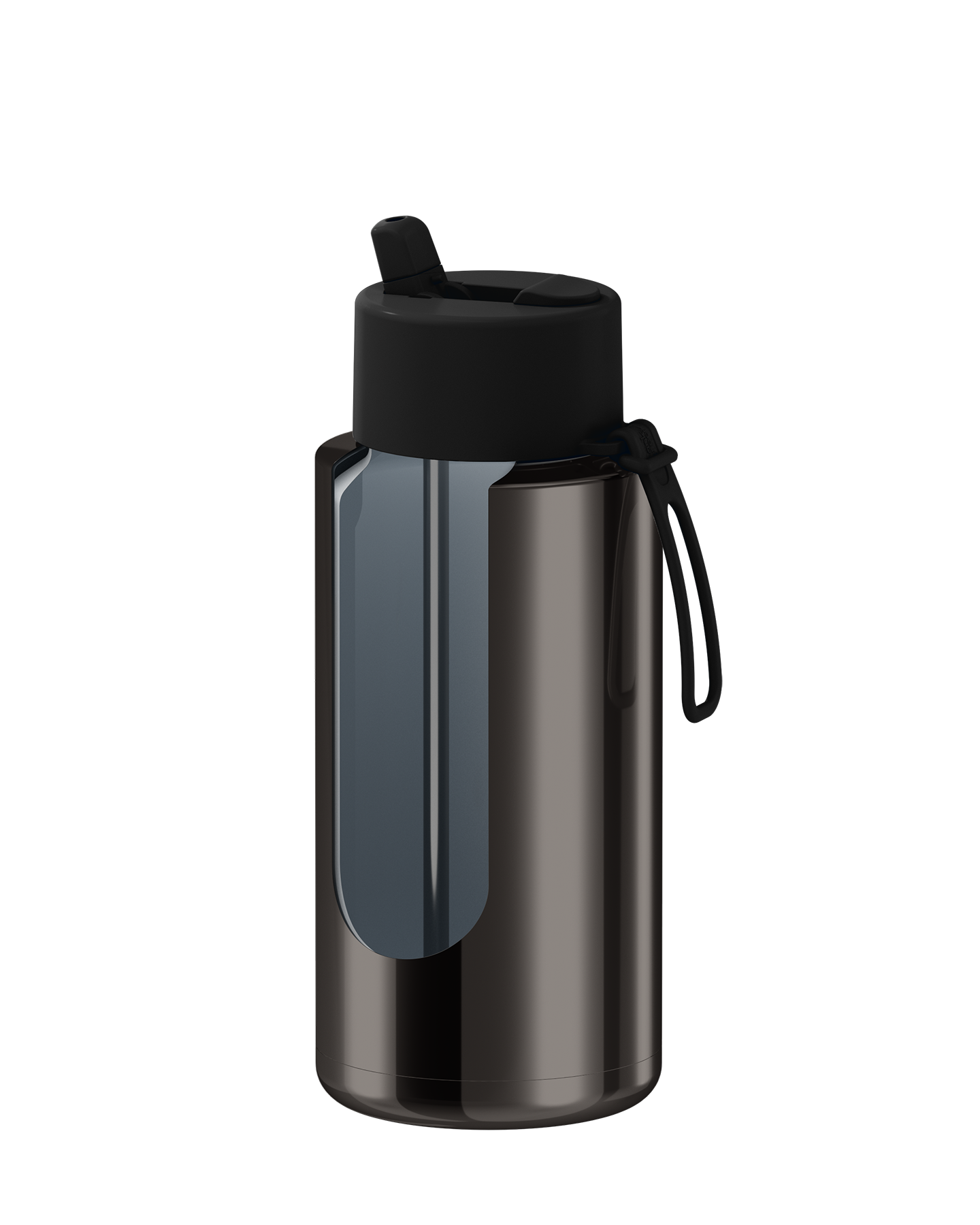 Frank Green Shadow Chrome Ceramic Reusable Bottle with Flip Straw Lid 1000ml (34oz)
