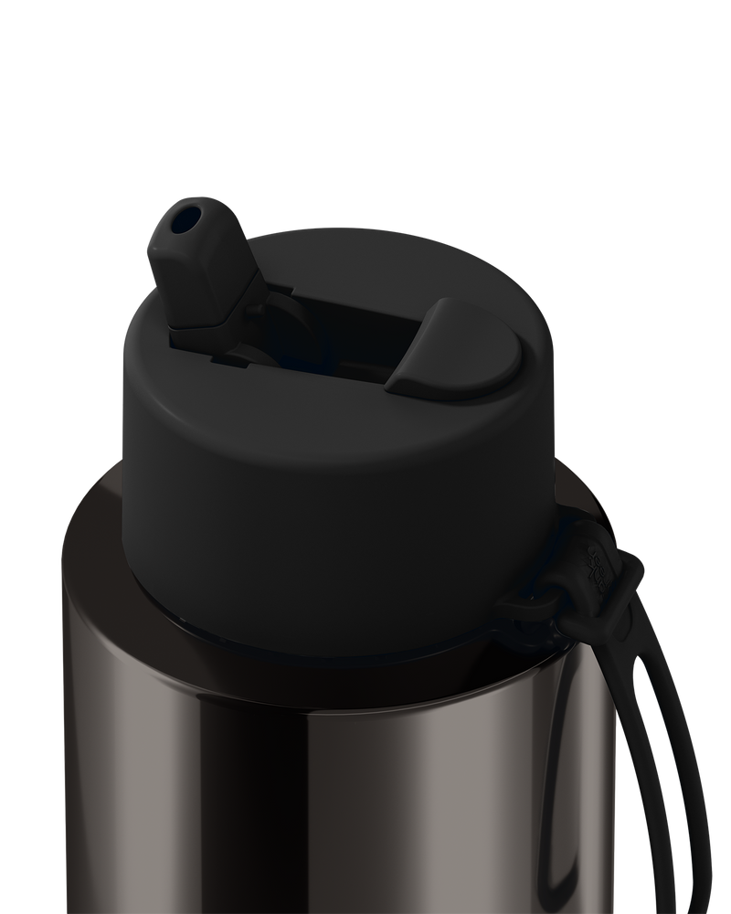 Frank Green Shadow Chrome Ceramic Reusable Bottle with Flip Straw Lid 1000ml (34oz)