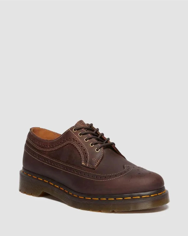 Dr. Martens 3989 YS Brogue Shoes - Dark Brown Crazy Horse