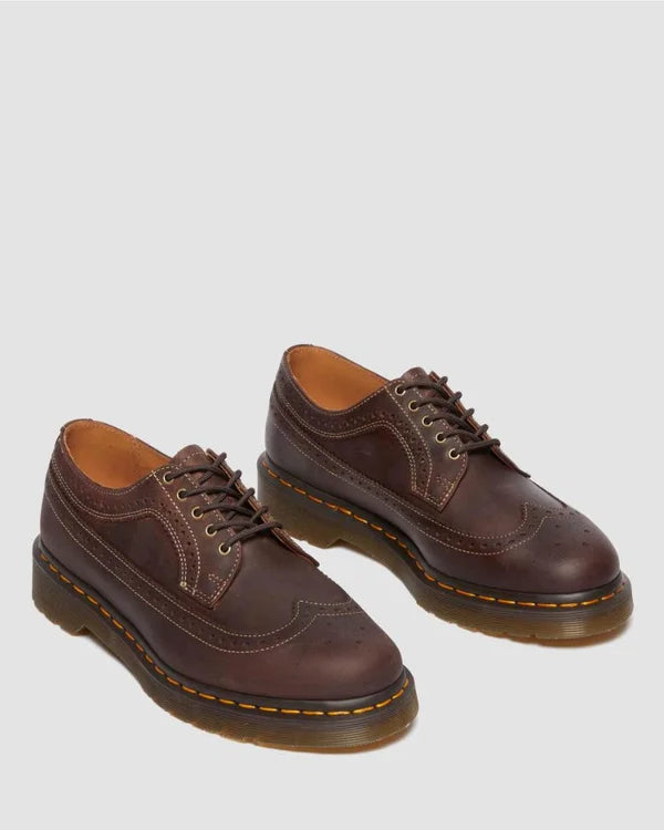 Dr. Martens 3989 YS Brogue Shoes - Dark Brown Crazy Horse