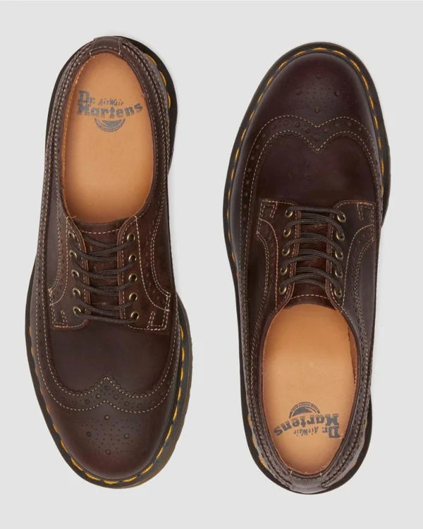 Dr. Martens 3989 YS Brogue Shoes - Dark Brown Crazy Horse