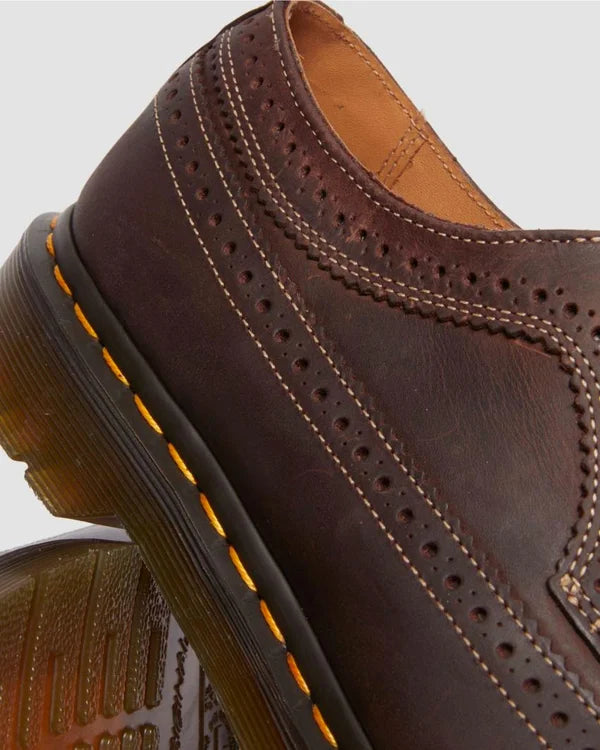 Dr. Martens 3989 YS Brogue Shoes - Dark Brown Crazy Horse