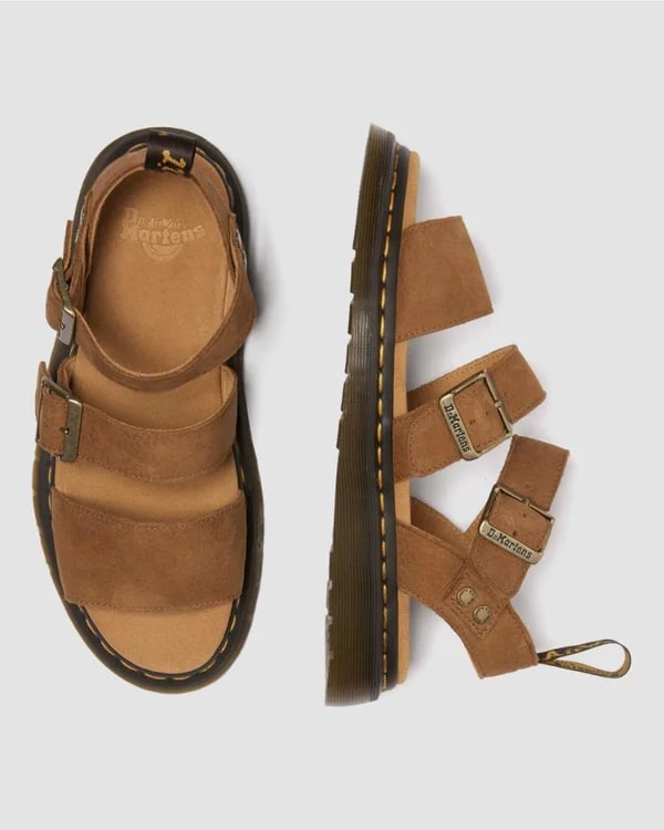 Dr. Martens Gryphon Sandal - Desert Brown Tumbled Nubuck
