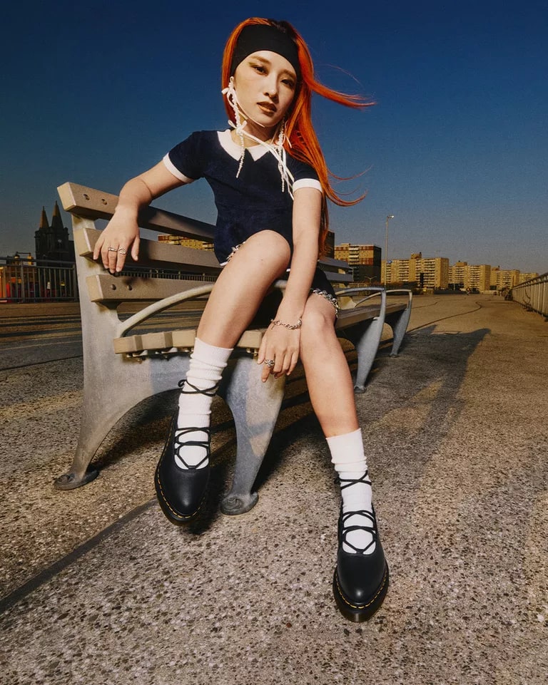 Dr. Martens Elphie II Lace Up Shoe - Black Virginia