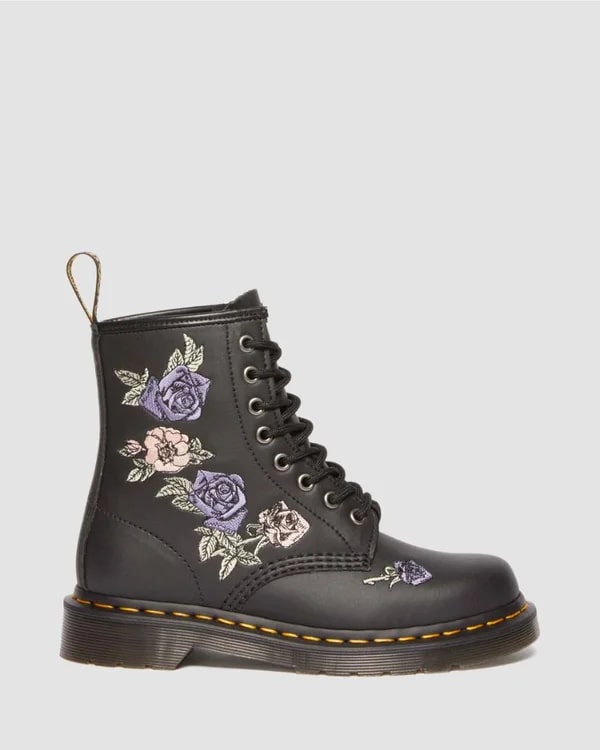 Dr. Martens 1460 Vonda 8 Eye Boot - Black Genix Nappa