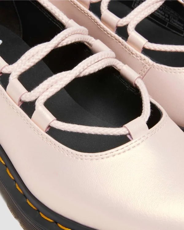 Dr. Martens Elphie II Lace Up Shoe - Powder Pink/Gold Shift Leather