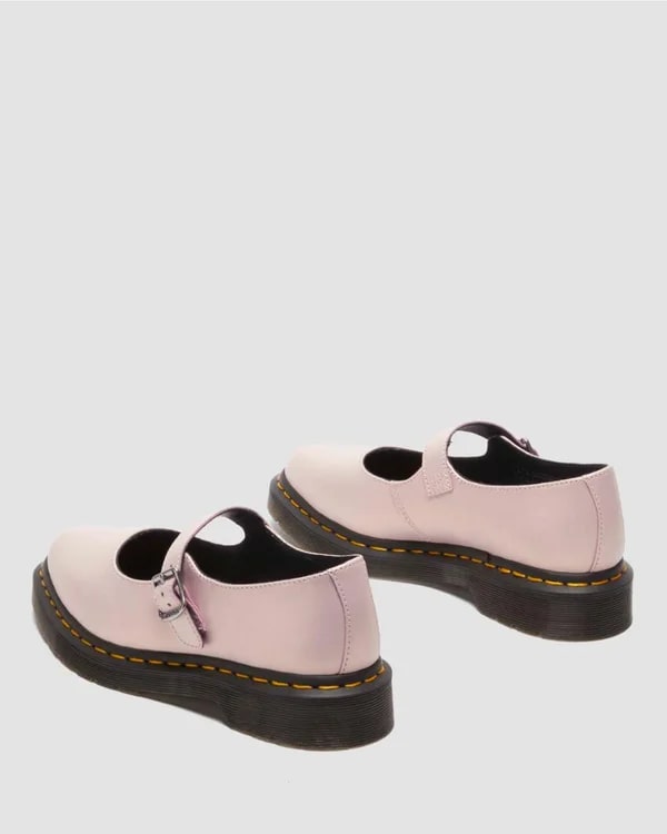 Dr. Martens Elphie Mary Jane Shoe - Powder Pink / Gold Shift Leather