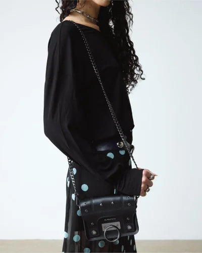 Dr. Martens 7" Leather Hardware Satchel - Black Kiev