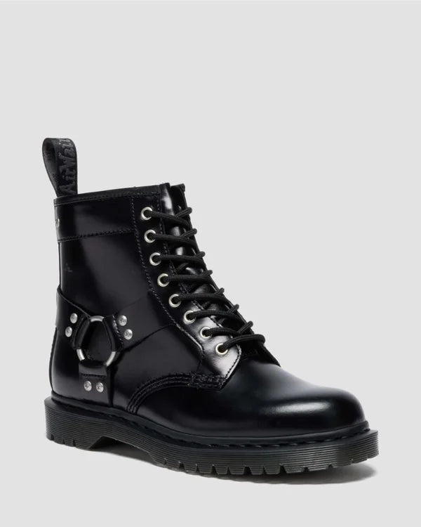 Dr. Martens 1460 Harness 8 Eye Boot - Black Analine