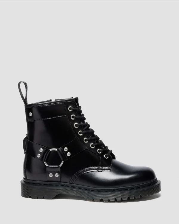Dr. Martens 1460 Harness 8 Eye Boot - Black Analine