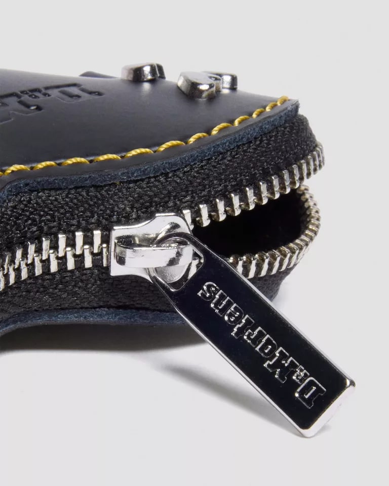 Dr. Martens Leather Heart Purse Keyring - Black Kiev