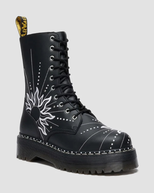 Dr. Martens Jadon Hi SF 10 Eye Boot - Black Genix Nappa