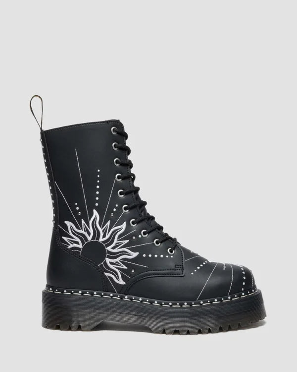 Dr. Martens Jadon Hi SF 10 Eye Boot - Black Genix Nappa