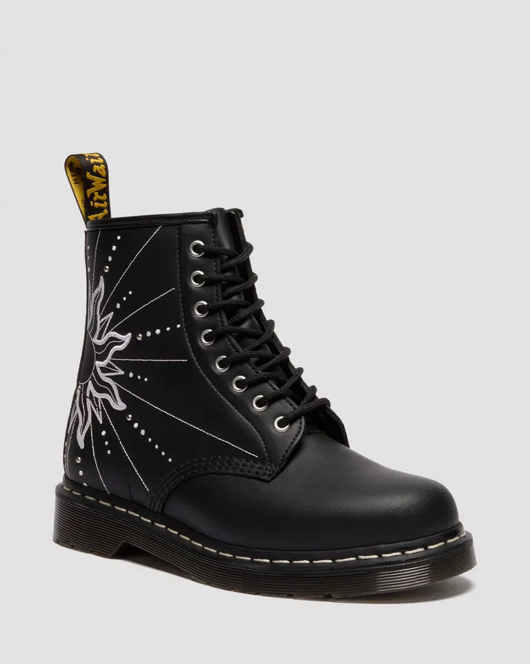 Dr. Martens 1460 Solar Flare 8 Eye Boot - Black Genix Nappa