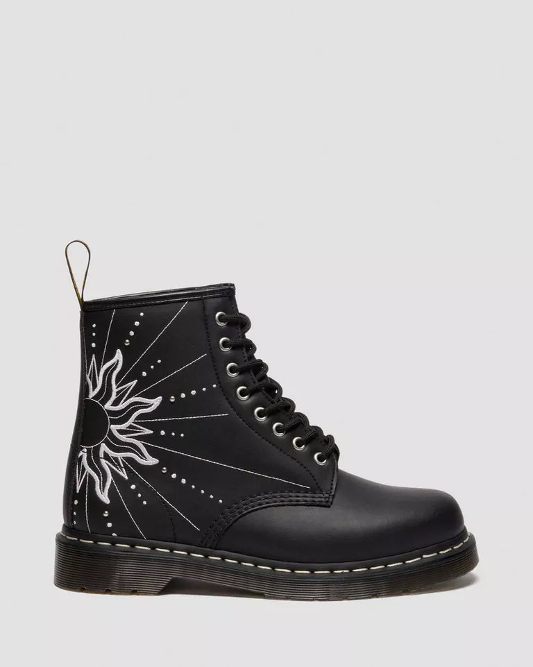 Dr. Martens 1460 Solar Flare 8 Eye Boot - Black Genix Nappa