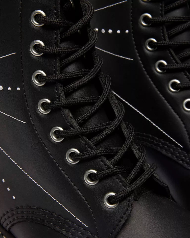 Dr. Martens 1460 Solar Flare 8 Eye Boot - Black Genix Nappa